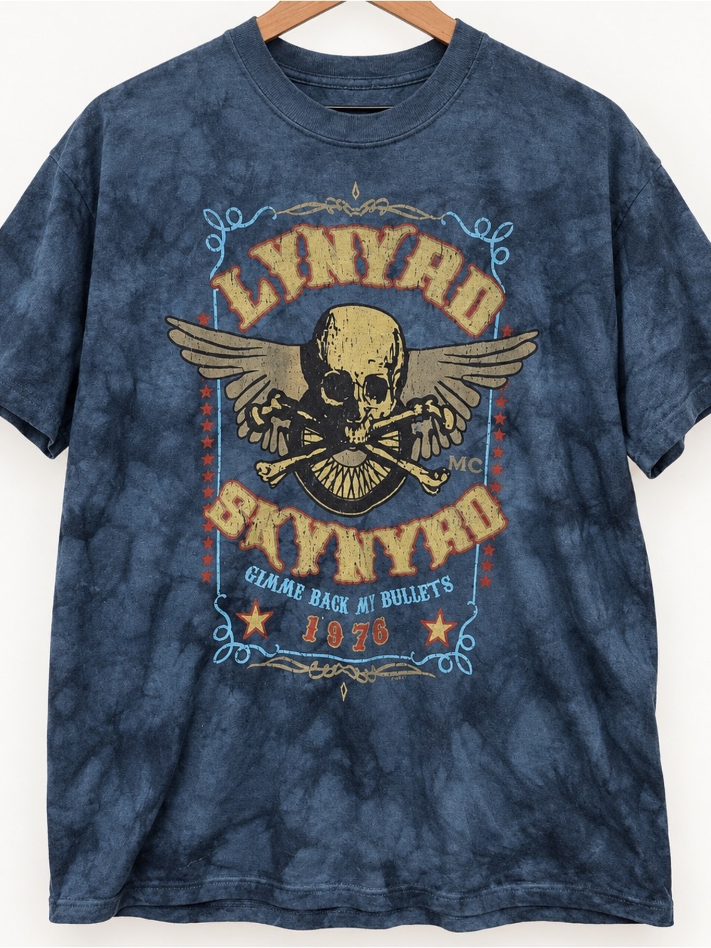 2007 Liquid Blue Dark Blue Tie-Dye Lynyrd Skynyrd Graphic Tee